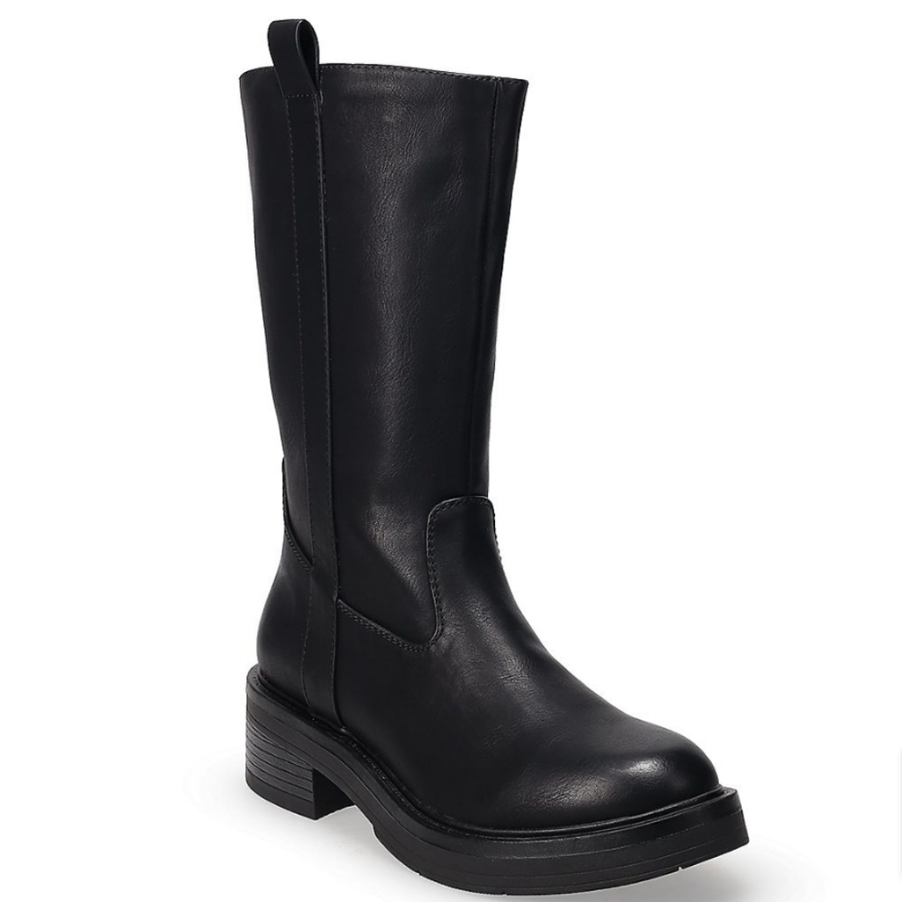 Sonoma Goods For Life Women's Black Moto Boots, Size 6, NWT